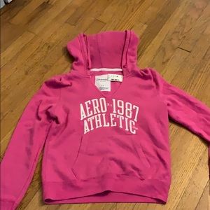 Hoodie bright pink.